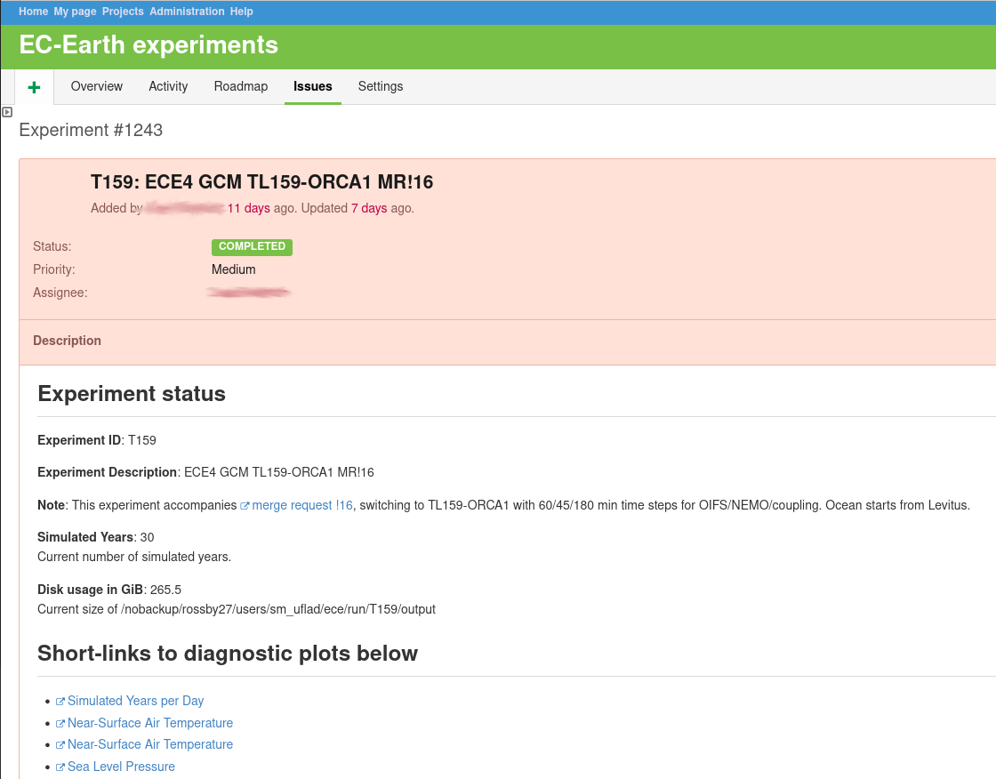 Redmine monitoring overview